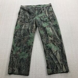 Vintage Trebark Camouflage Cargo Pants Mens 38x28 Green Chamois Flannel Ocoee